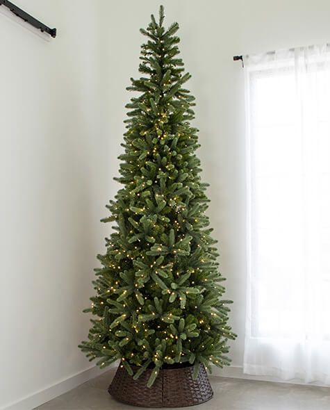 9' Indoor LED Norway Spruce Slimline Christmas Tree - Warm White